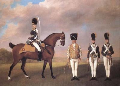 STUBBS, George Soldiers of the Tenth Light Dragoons (mk25) oil painting picture